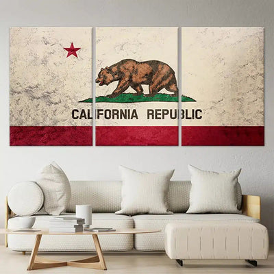 California State Flag Wall Art-Stunning Canvas Prints