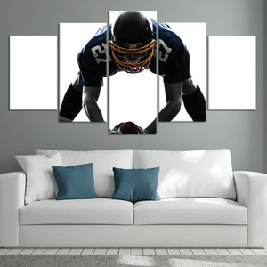 Football Player Stance Wall Art Canvas Print-Stunning Canvas Prints