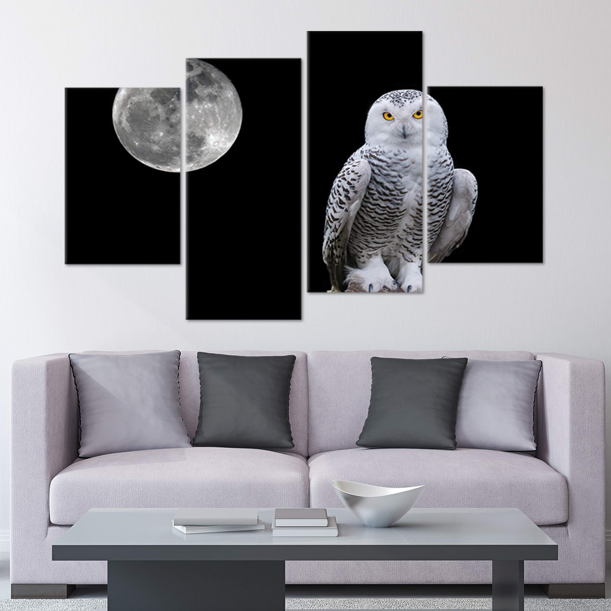 Black And White Owl Wall Art Canvas-Stunning Canvas Prints