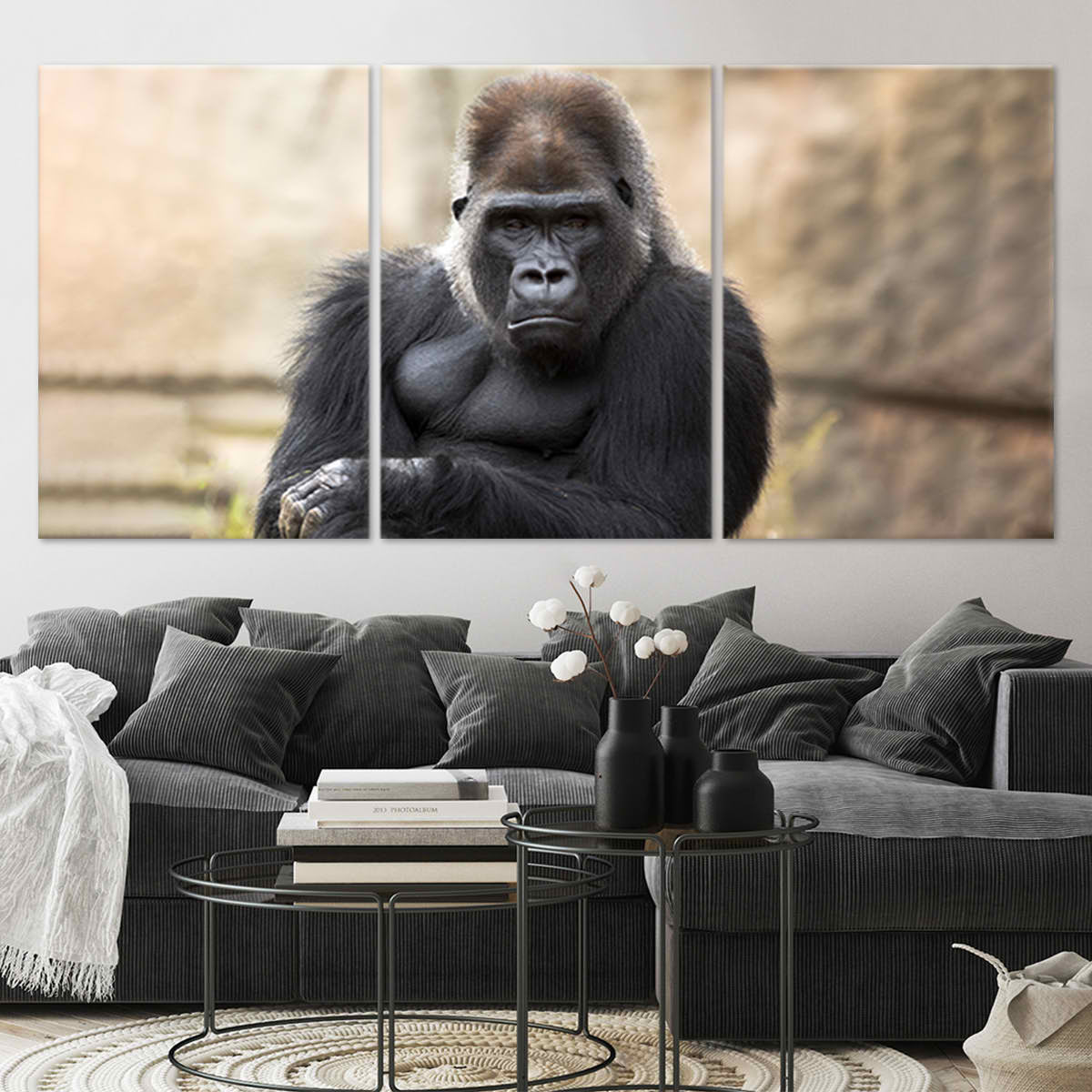 Silver Back Gorilla Wall Art Canvas-Stunning Canvas Prints