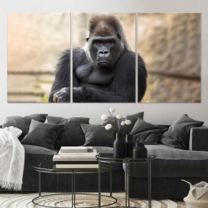 Silver Back Gorilla Wall Art Canvas-Stunning Canvas Prints