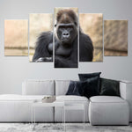 Male Silver Back Gorilla Wall Art-Stunning Canvas Prints