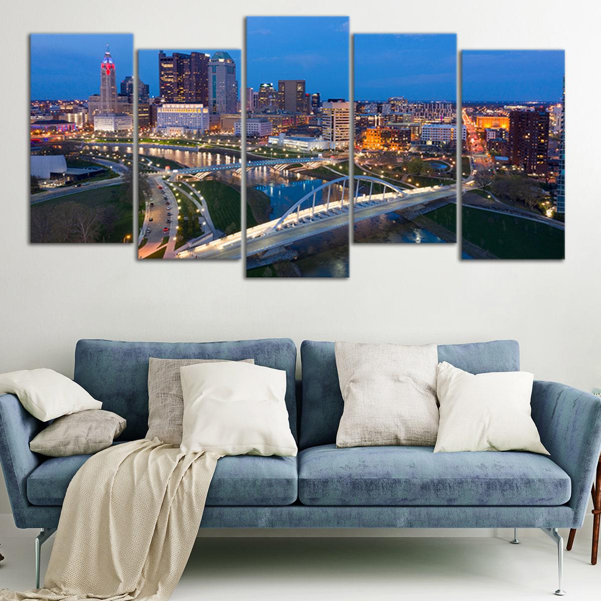Columbus Skyline Wall Art Canvas-Stunning Canvas Prints