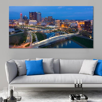 Columbus Ohio Skyline Multi Panel Canvas Wall