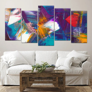 Large Colorful Abstract Strokes Wall Art For Living Room Wall-Stunning Canvas Prints