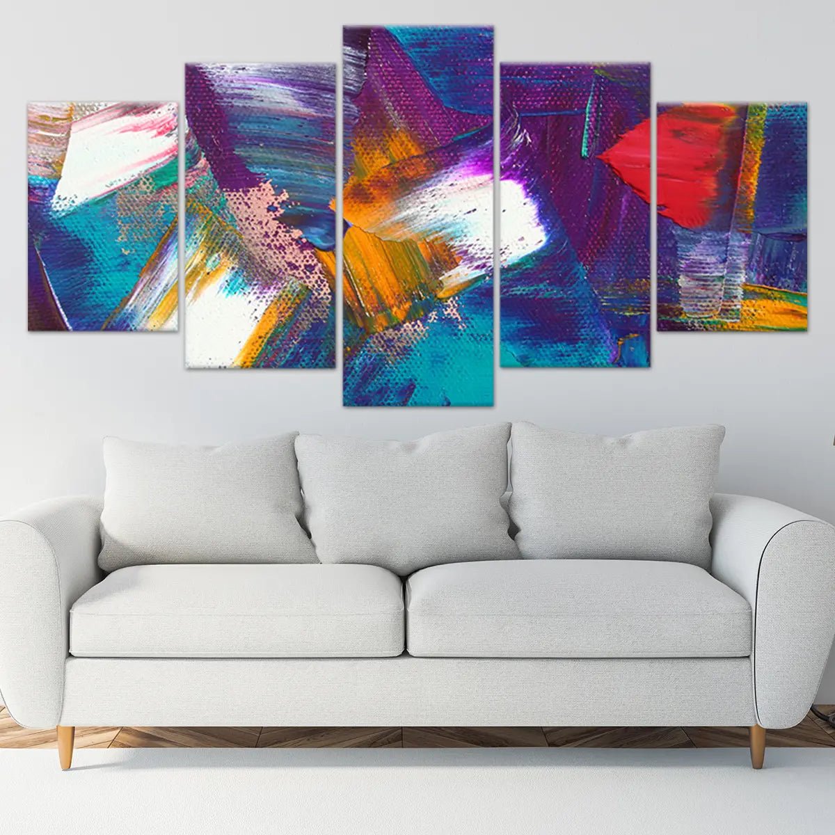 Large Colorful Abstract Strokes Wall Art For Living Room Wall-Stunning Canvas Prints