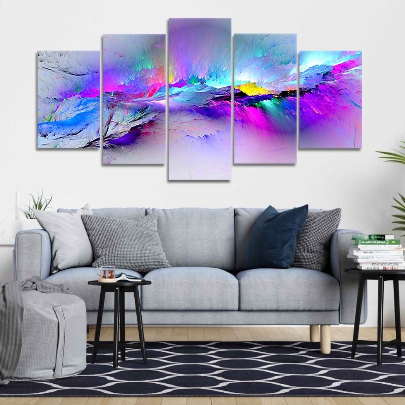 Colorful Fancy Paint Canvas Set Wall Art I by Stunning Canvas Prints