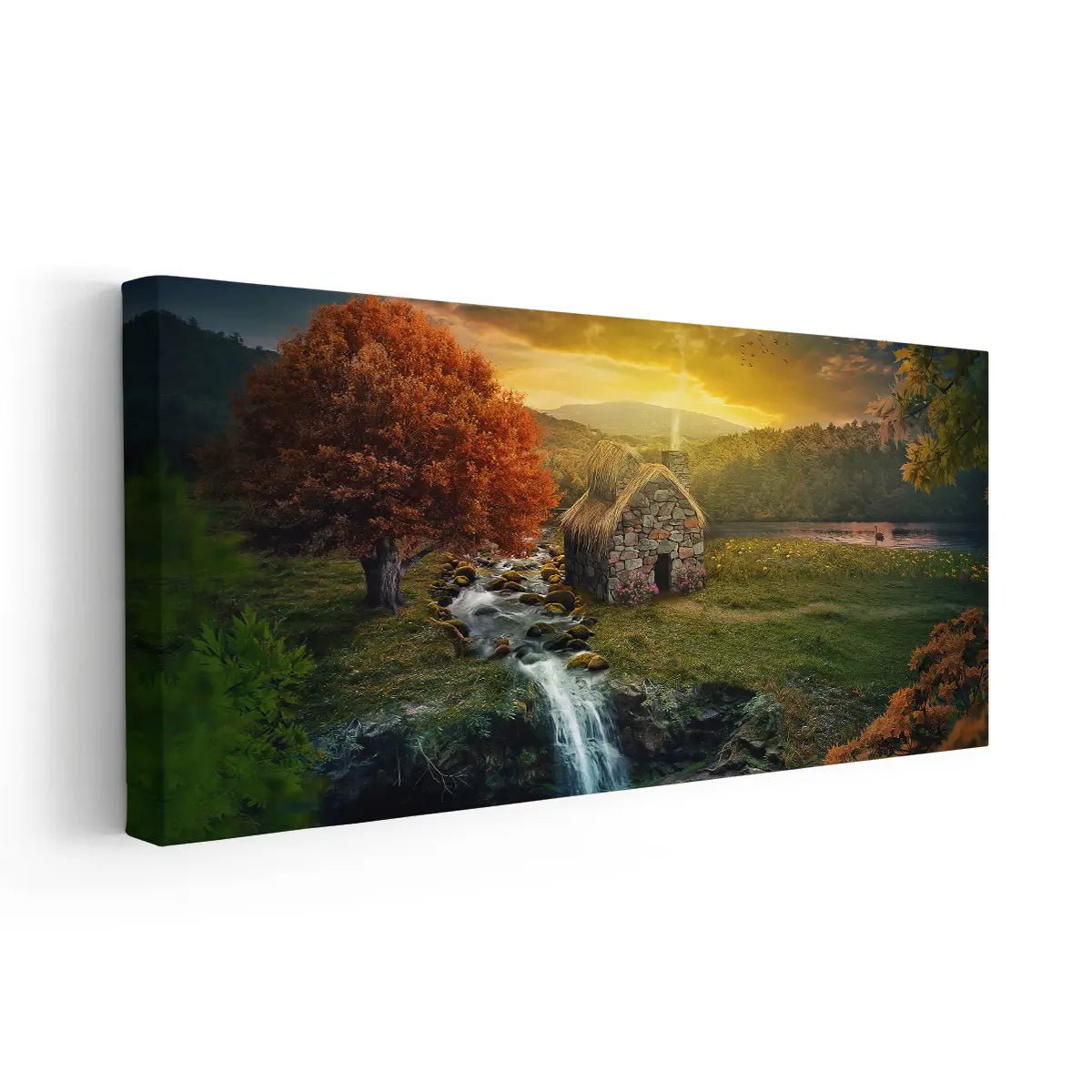 Rock Cabin Wall Art Canvas-Stunning Canvas Prints