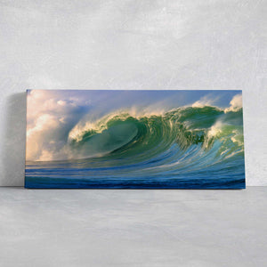 Coastal wave wall art featuring a breathtaking rolling ocean swell.
