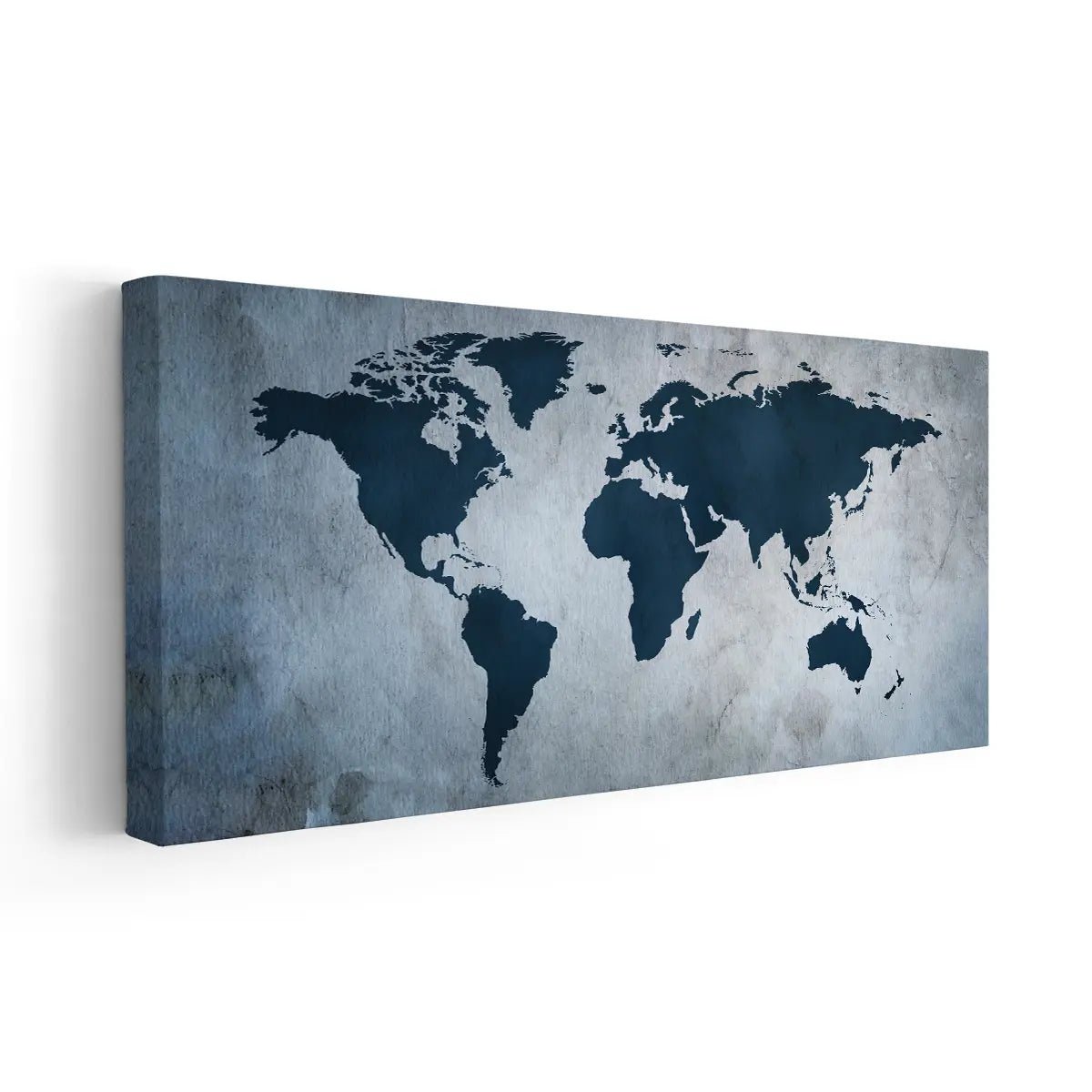Deep Blue World Map Wall Art-Stunning Canvas Prints