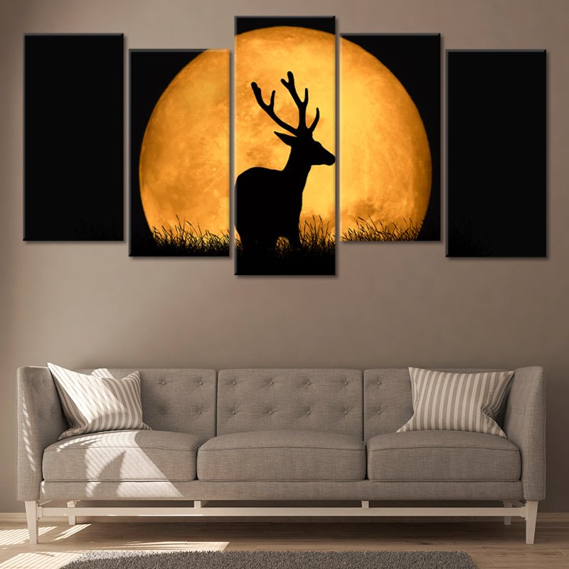 Moose Silhouette Wall Art Canvas-Stunning Canvas Prints
