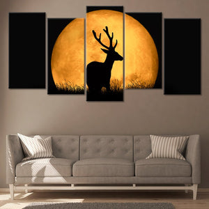 Moose Silhouette Wall Art Canvas-Stunning Canvas Prints