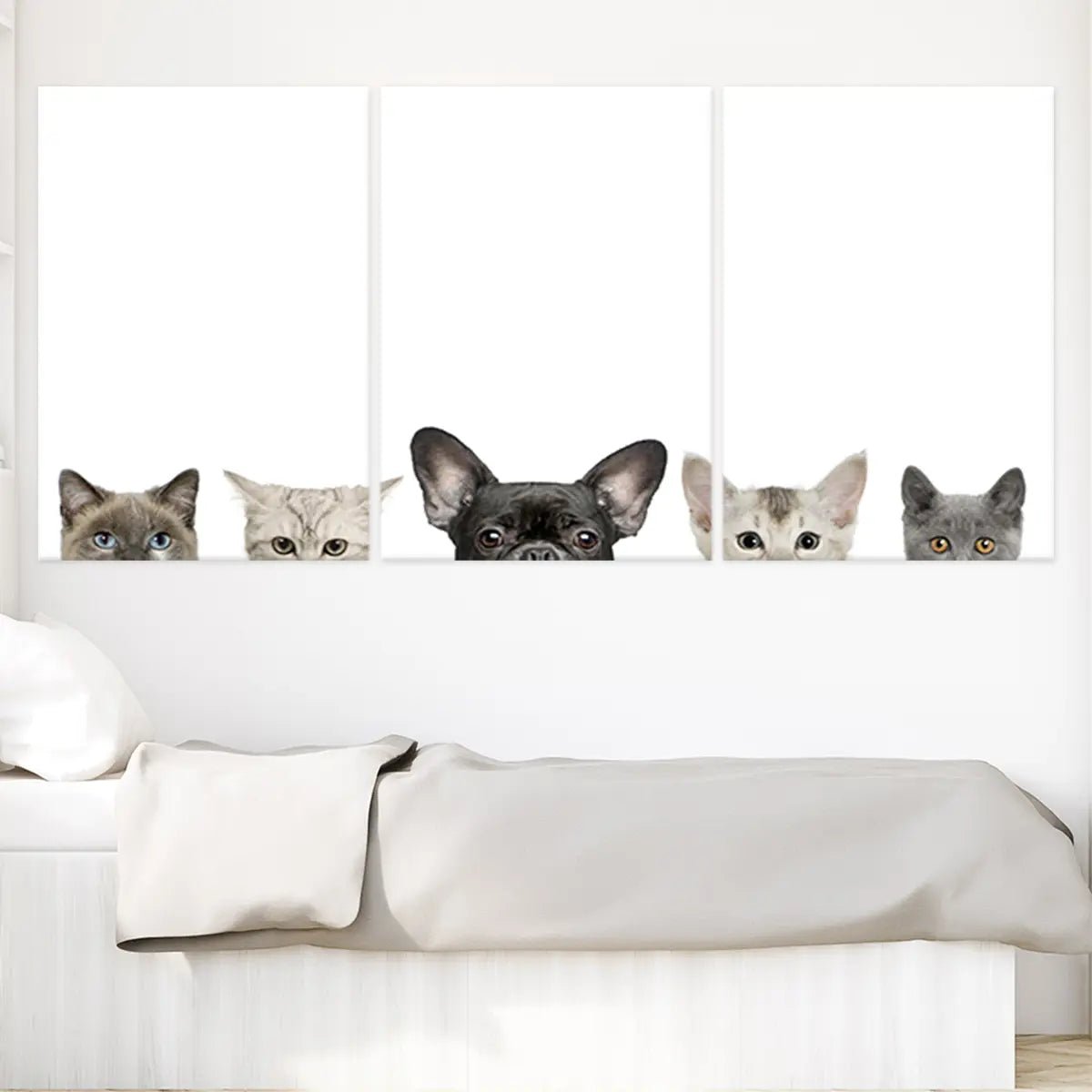 Dog And Cat Heads Wall Art-Stunning Canvas Prints