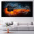 Electric Guitar On Fire Multi Panel Canvas Wall Art 1 piece