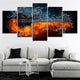 Flaming Electric Guitar Wall Art Canvas Print-Stunning Canvas Prints