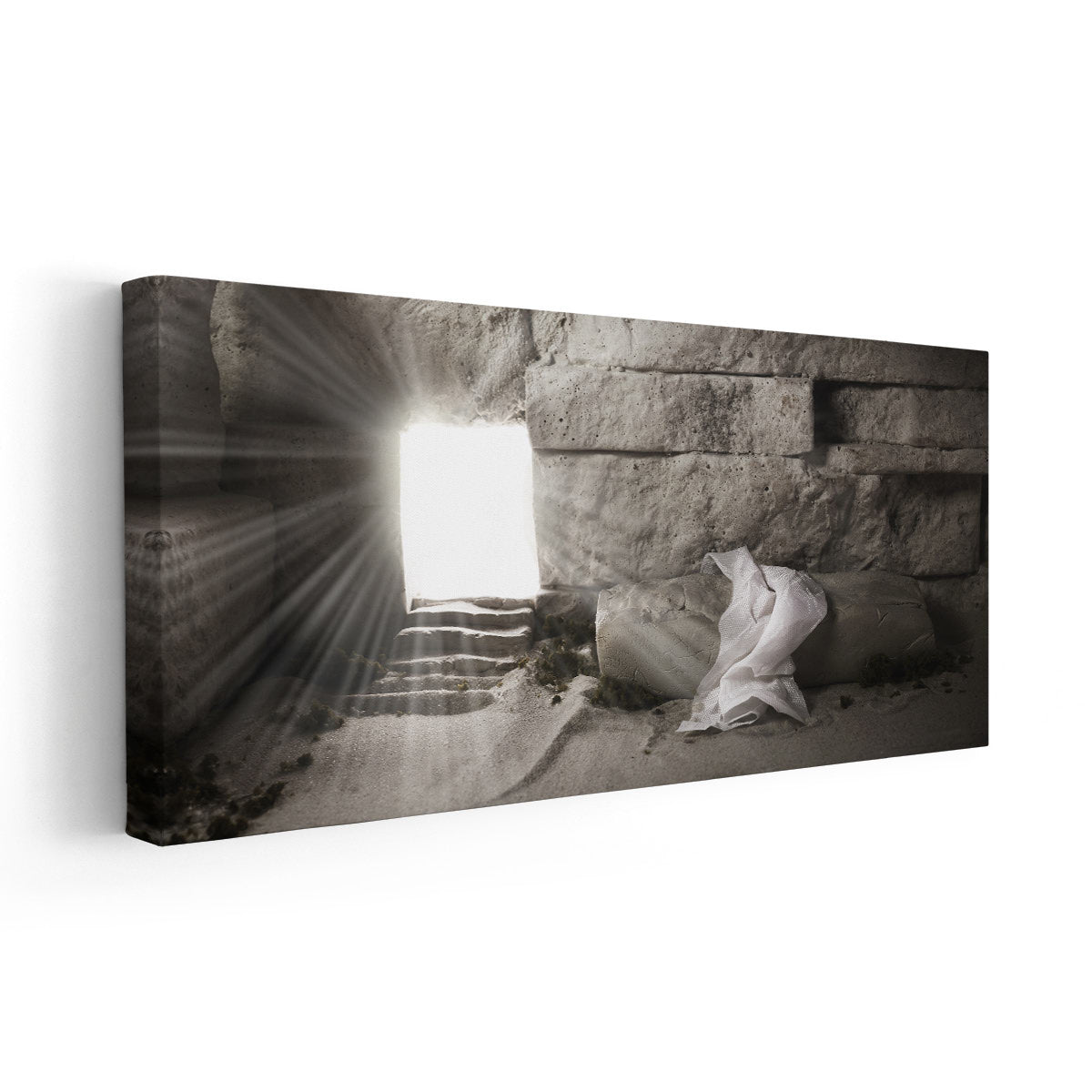 Empty Tomb Painting, Christian canvas prints, framed religious artwork, modern Christian art prints, spiritual canvas wall art, Jesus Christ artwork, inspirational Christian art.


