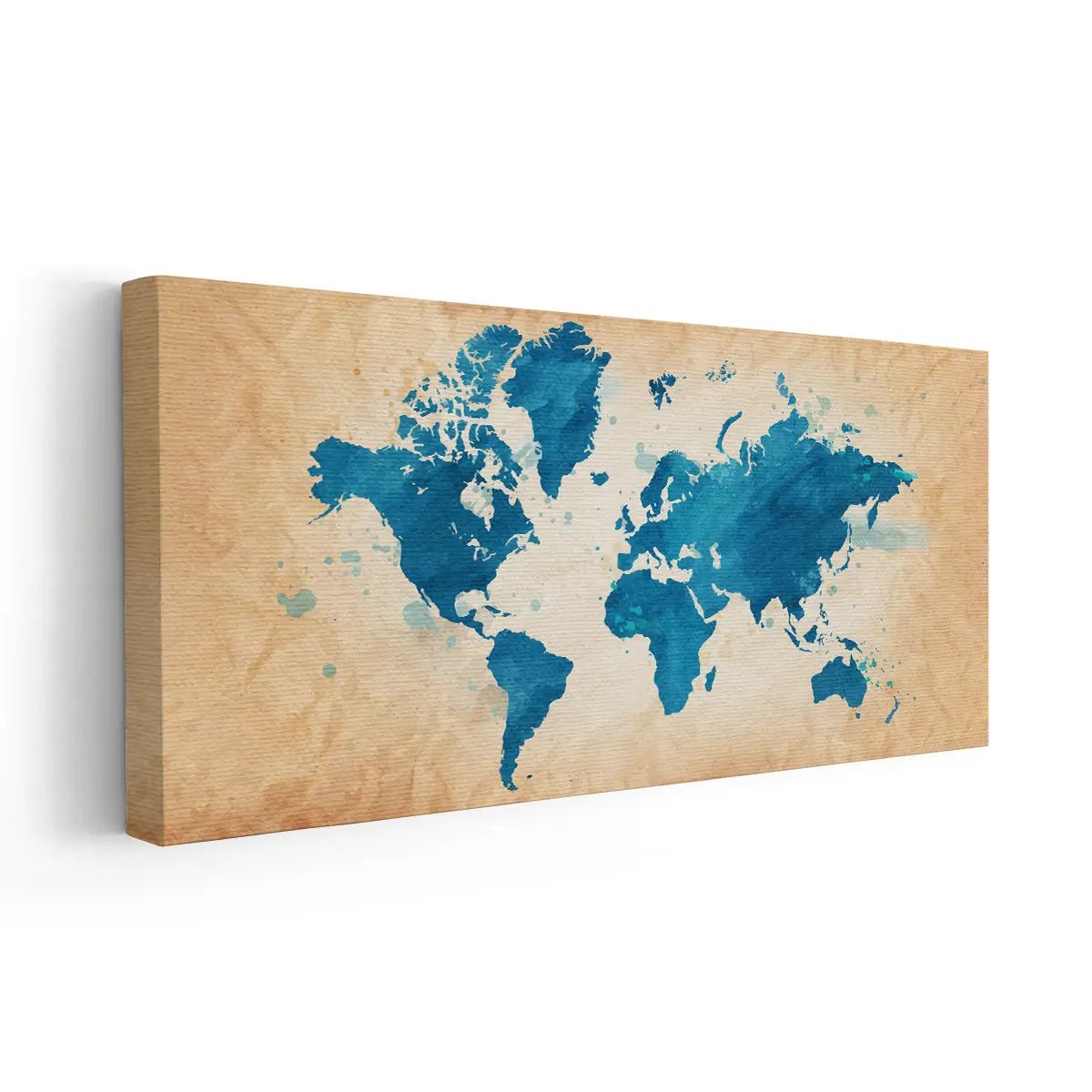 Fabric Textured World Map Wall Art-Stunning Canvas Prints