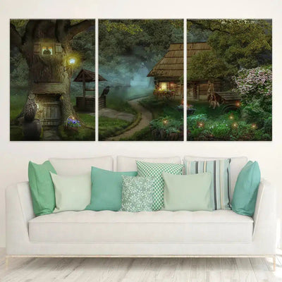 Fairytale House In The Forest Wall Art-Stunning Canvas Prints