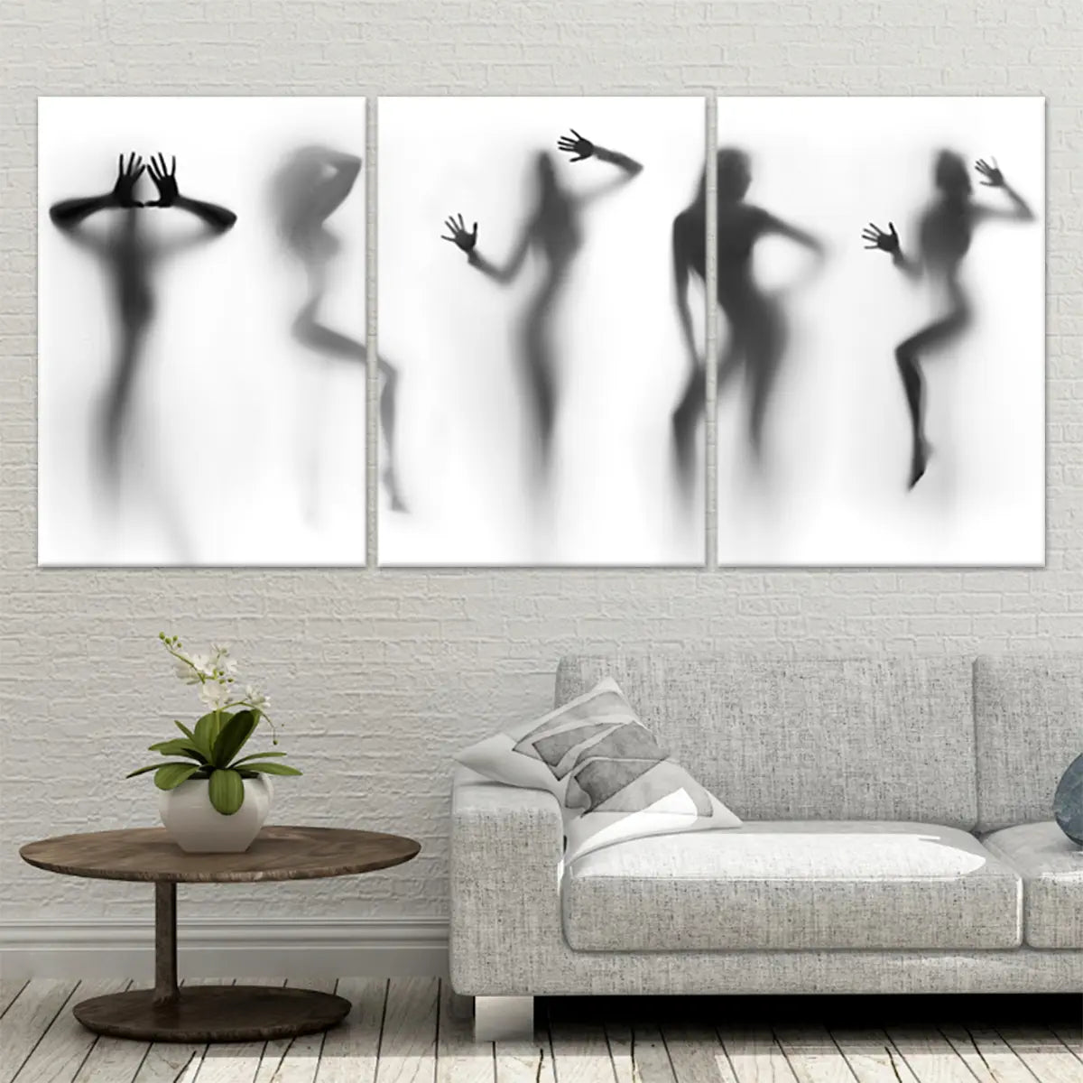 Female Body Silhouette Wall Art For Living Room