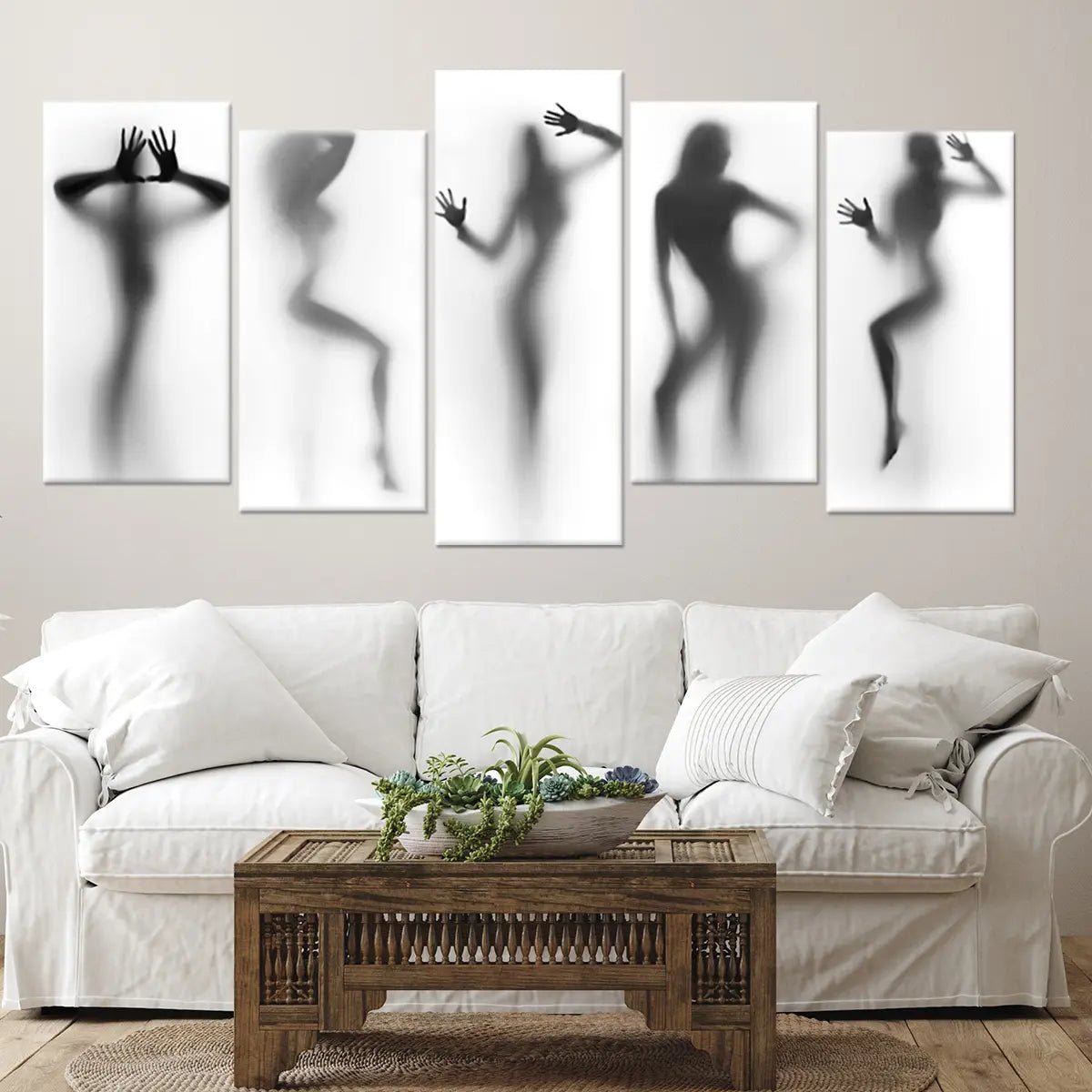 Females Silhouette Wall Art Canvas Print-Stunning Canvas Prints