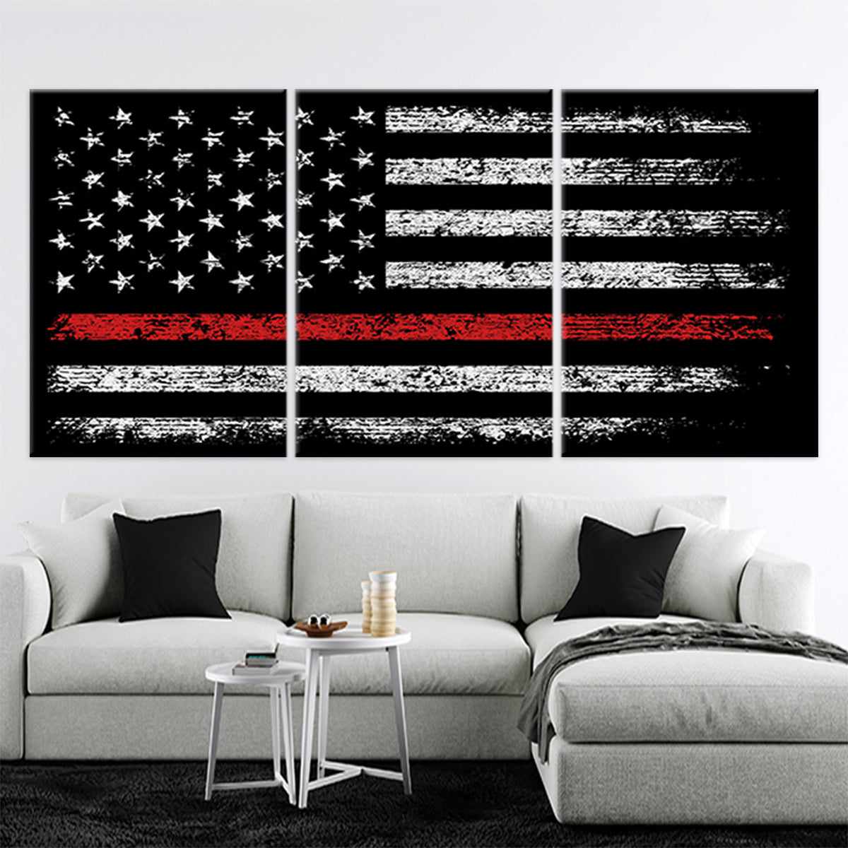 Firefighter Flag Wall Art-Stunning Canvas Prints