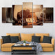 Fly Fishing Equipment Multi Panel Canvas Wall Art 5 pieces