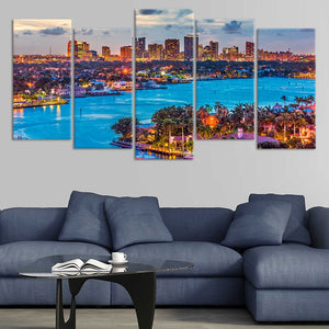 Fort Lauderdale Skyline Wall Art Canvas-Stunning Canvas Prints