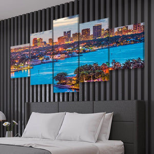 Fort Lauderdale Skyline Wall Art Canvas-Stunning Canvas Prints