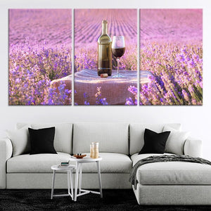 Lavender Red Wine Wall Art Canvas Print-Stunning Canvas Prints