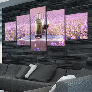 Lavender Red Wine Wall Art Canvas Print-Stunning Canvas Prints