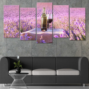 Lavender Red Wine Wall Art Canvas Print-Stunning Canvas Prints