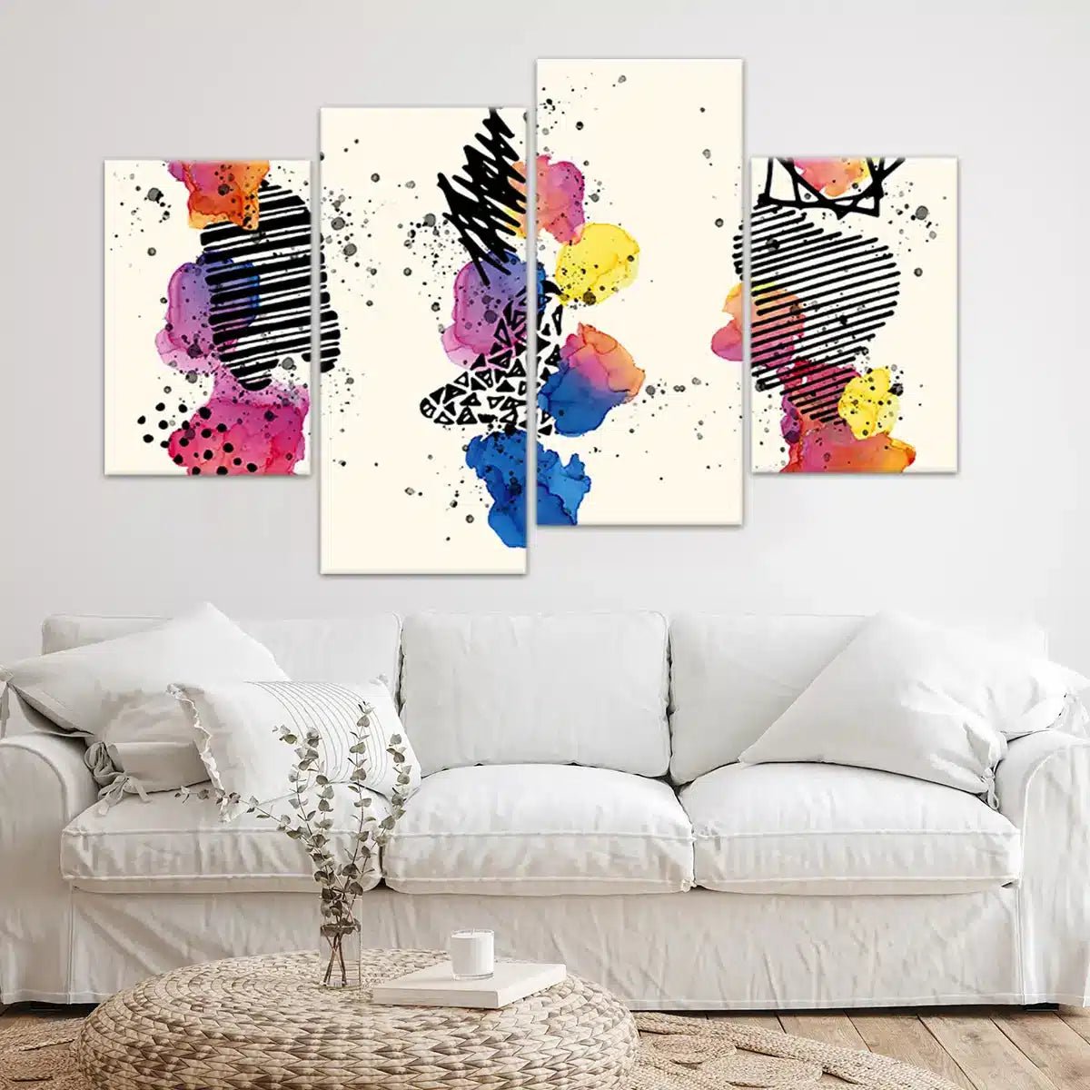 Watercolor Shapes Wall Art Canvas Print-Stunning Canvas Prints