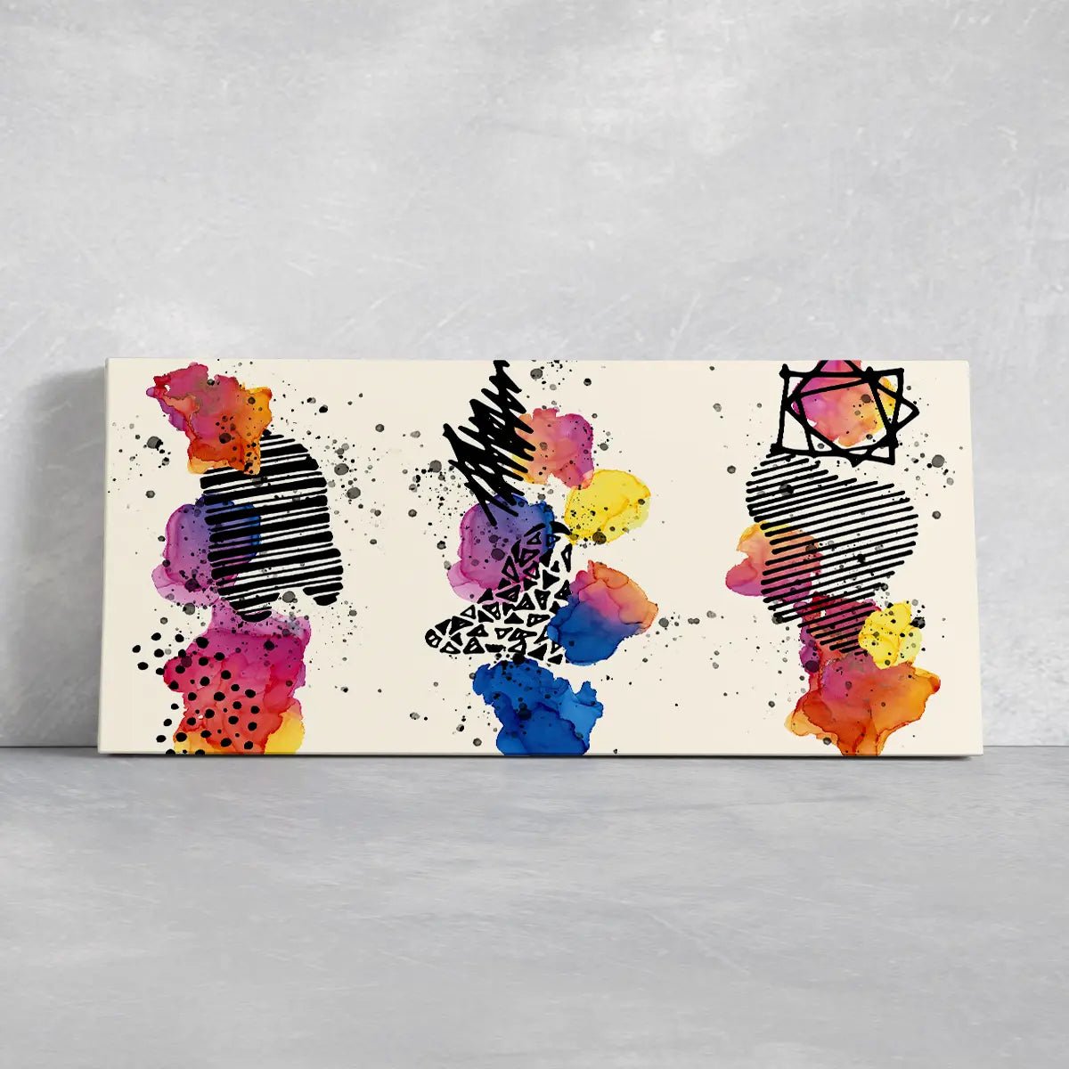 Watercolor Shapes Wall Art Canvas Print-Stunning Canvas Prints
