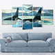 Geometric Orca Whales Wall Art Canvas-Stunning Canvas Prints