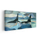 Geometric Orca Whales Wall Art Canvas-Stunning Canvas Prints