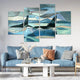 Geometric Orca Whales Wall Art Canvas-Stunning Canvas Prints