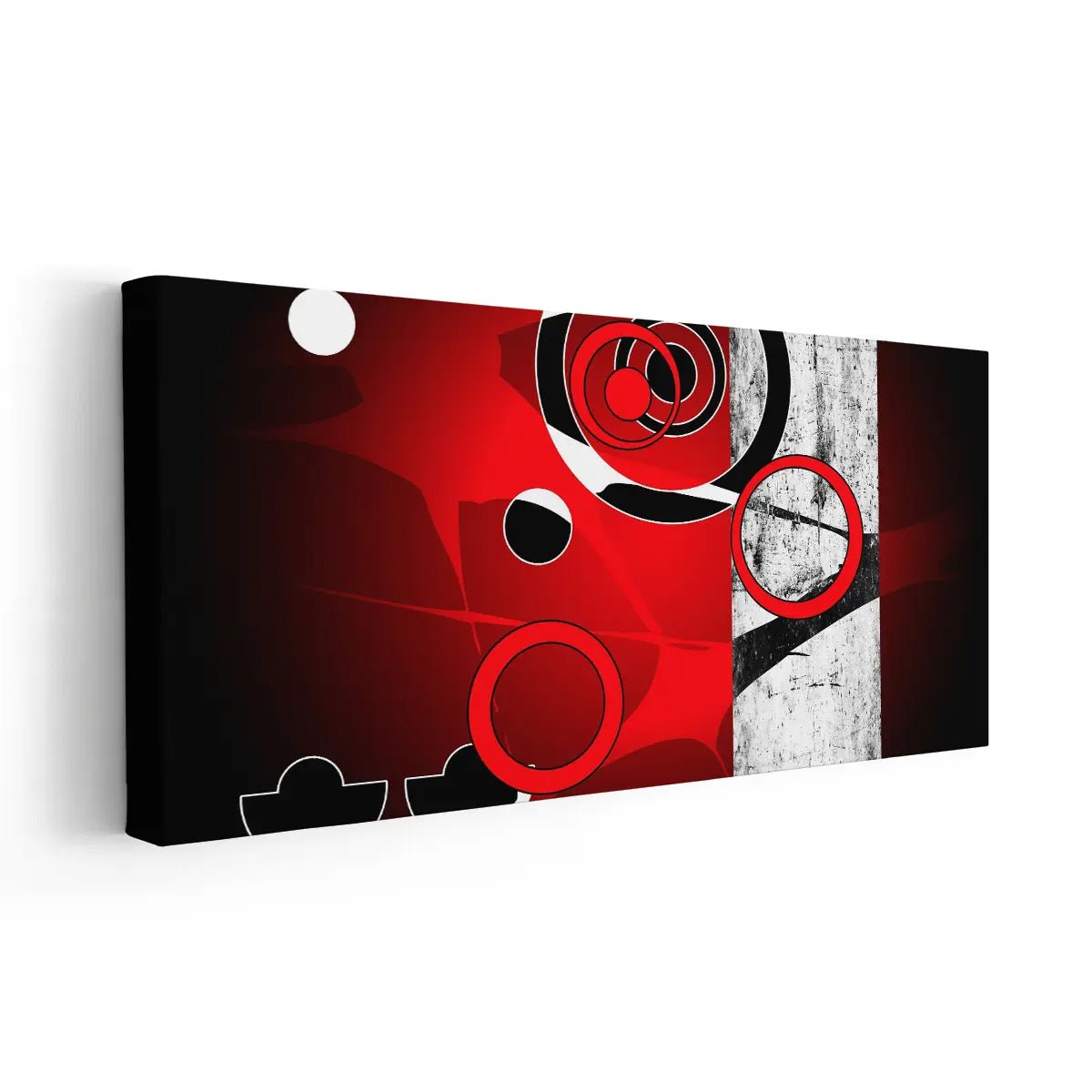 Geometric Round Red Shapes Wall Art-Stunning Canvas Prints