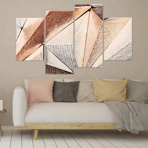 Geometric Copper Mosaic Wall Art Canvas Print-Stunning Canvas Prints