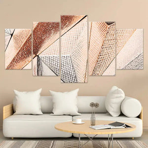 Geometric Copper Mosaic Wall Art Canvas Print-Stunning Canvas Prints