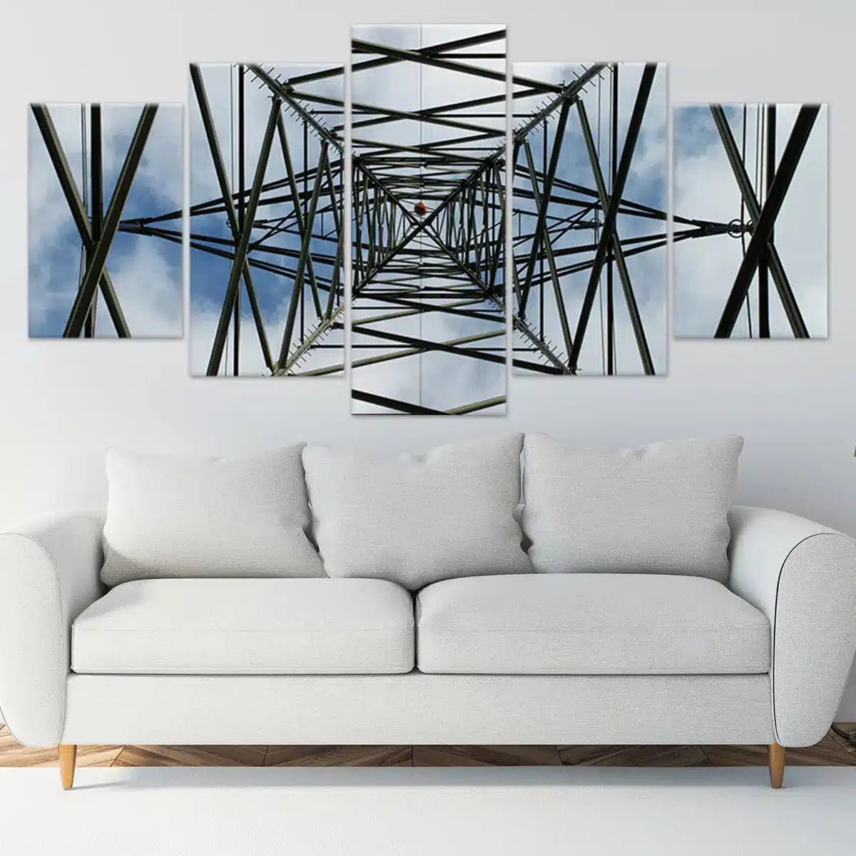 Geometric Electric Pylon Wall Art-Stunning Canvas Prints