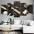 Gold Hairdresser Tools Panel Canvas Wall Art 5 pieces stagger