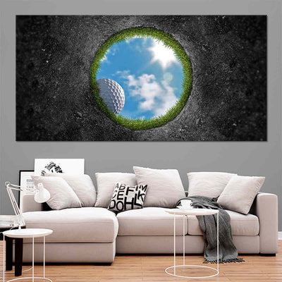 Golf Ball By The Hole Pop Wall Art