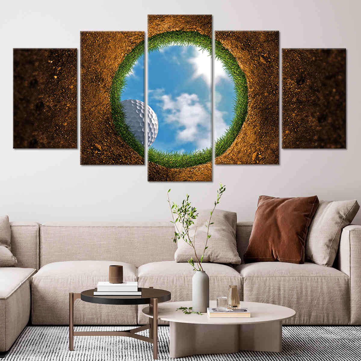 Golf Ball by The Hole Wall Art