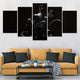 Black Golf Sets Wall Art Canvas Print-Stunning Canvas Prints