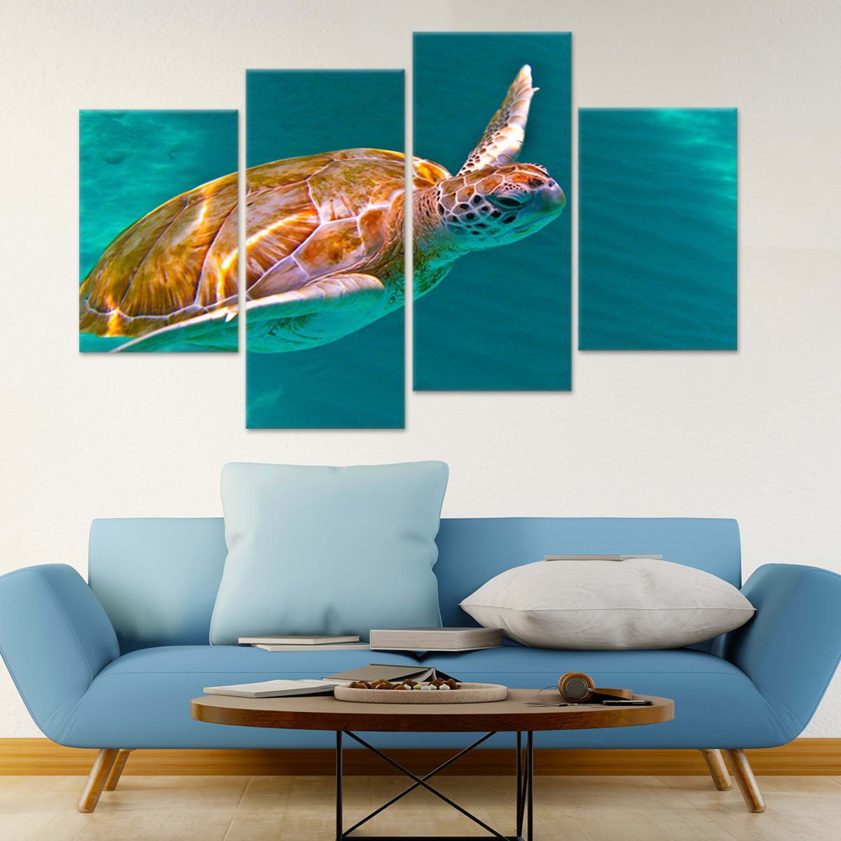 Maui Green Sea Turtle Wall Art Canvas-Stunning Canvas Prints