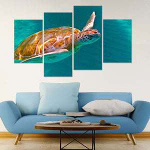 Maui Green Sea Turtle Wall Art Canvas-Stunning Canvas Prints