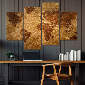 Grunge Vintage World Map Wall Art-Stunning Canvas Prints