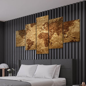 Grunge Vintage World Map Wall Art-Stunning Canvas Prints