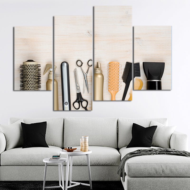 Hairdresser Tools Multi Panel Canvas Wall Art-Stunning Canvas Prints