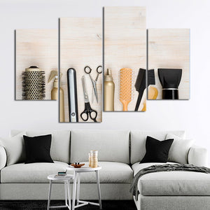 Hairdresser Tools Multi Panel Canvas Wall Art-Stunning Canvas Prints